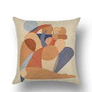 Abstract Portrait Painting Linen Sofa Pillow Case Set by Ljojo Art Decor