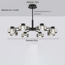 Ljojo SANDYHA Minimalist Glass Chandelier LED Pendant Light Modern Nordic Stylish Lighting