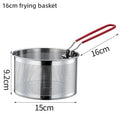 Ljojo 304 Stainless Steel Frying Mesh Basket for Cooking and Oil Draining