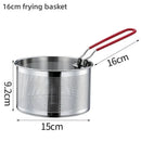 Ljojo 304 Stainless Steel Frying Mesh Basket for Cooking and Oil Draining