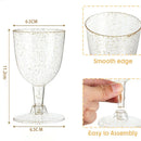 Ljojo 150ml Disposable Clear Plastic Champagne Glasses for Weddings & Parties