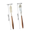 Ljojo Stainless Steel Butter Knife with Wooden Handle - Kitchen Baking Tools