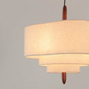 Nordic Minimalist Wabi Sabi Fabric Chandelier Soft Glow Pendant Light for Living Room by Ljojo