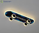 Modern Nordic Skateboard LED Ceiling Light Chandelier for Living Room Decor by Ljojo