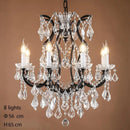 European Crystal Chandelier E14 Retro Loft Living Room Candle Lighting by Ljojo