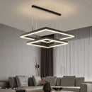 Modern Black Aluminum Square Pendant Light Chandelier Ljojo Home Decor Suspension