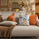 Ljojo Leopard Printed Velvet Cushion Cover 45x45cm Burnt Orange Knot Home Decor
