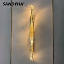 Nordic Crystal Wall Lamp LED Lighting Fixture Modern Bedroom Living Room Decor Ljojo