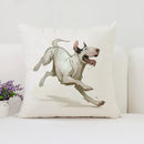 Bull Terrier Art Anime Pillow Cover 40x40 Ljojo Home Decor Throw Pillow