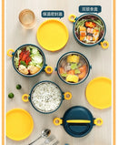 Ljojo 304 Stainless Steel Insulated Lunch Box - Student Microwave Heating Portable Container