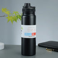Ljojo 24H Insulated Stainless Steel Water Bottle with Handle, BPA-Free Sports Thermos