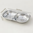 Ljojo Mini Stainless Steel Divided Children's Dinner Plate - Cute & Durable