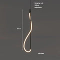 LED Pendant Lamp Modern Linear Ceiling Light Fixture for Bedroom Dining Room by Ljojo