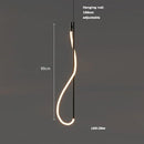 LED Pendant Lamp Modern Linear Ceiling Light Fixture for Bedroom Dining Room by Ljojo