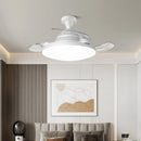 LED Ceiling Fan Light with Invisible Telescopic Blades: Remote Control, Dimmable - Ljojo