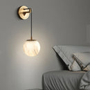 Copper Marble Ball Wall Light 12/15cm for Bedroom Dining Room by Ljojo