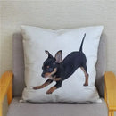 Chihuahua Dog Printed Cushion Cover by Ljojo for Home Decor