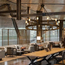 Ljojo American Industrial Style LED Pendant Light Modern Retro Candles Chandelier