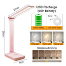 Ljojo LED Desk Lamp 3 Levels Dimmable Touch Table Lighting Foldable Eye Protection