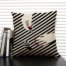 Ljojo Linen Cushion Cover in Black and White for Chic Home Decor