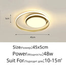 Modern Black LED Ceiling Light for Bedroom Living Room by Ljojo - Minimalist Indoor Lighting Fixtures