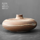Ljojo™ Black Terracotta Abstract Vase Coarse Pottery Retro Glazed Flower Arranger