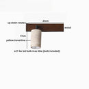 Ljojo LED Wall Sconce Up Down Rotate Yellow Travertine Mirror Light