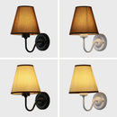 LED Modern Wall Lamp Indoor Lighting Nordic E27 Fabric Retro Wall Lamp Bedroom Bedside Ljojo