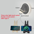 Ljojo LED Spotlight USB Rechargeable Wall Lamp for Living Room - Indoor Bedroom Decor Lighting