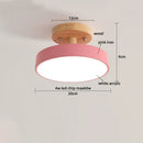 Ljojo LED Wood Acrylic Ceiling Light Fixture Wedge Nordic Living Room Lamp