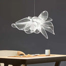 Italian Designer Minimalist White Petal Chandelier Light for Living Room by Ljojo