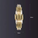 Ljojo Luxury Gold Crystal LED Wall Lamp for Elegant Home Lighting