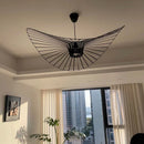 Modern Nordic Straw Hat Pendant Lamp Chandelier for Living Bedroom by Ljojo