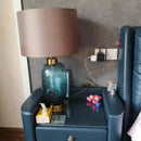 Ljojo Modern American Blue Glass Floor Lamp LED Light Bedroom Living Room Decoration