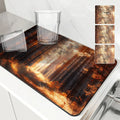 Autumn Scenery Kitchen Absorbent Draining Mat by Ljojo - Quick Dry Dish Drying Mat