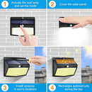 Ljojo 138 LED Solar Outdoor Wall Lamp with Motion Sensor & 3 Modes