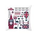 Ljojo London Cushion Cover: British Style Sofa Decor, Home Party Decoration Pillow Case