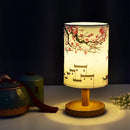 Ljojo LED Square Decoration Table Lamp Simple Chinese Style Dimmable Night Light EU Plug