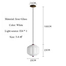French Retro Pendant Glass Chandelier LED Artistic Lighting Fixture for Bedroom by Ljojo