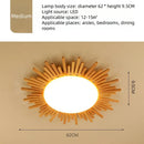 Ljojo Plated Acrylic Sun Disk LED Ceiling Lights for Living Room - Modern Bauhaus Chandelier