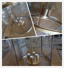 Industrial Birdcage Chandelier Pendant Light Copper Glass for Hotel Lobby Restaurant - Ljojo