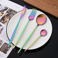 Ljojo 24-Piece Stainless Steel Cutlery Set - Matte Silver Western Flatware Tableware