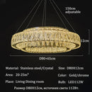 Ljojo Luxury Gold LED Crystal Chandeliers for Living & Dining Room