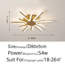 Modern Metal LED Ceiling Light for Living Dinning Room Master Bedroom by Ljojo