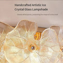 Ljojo Luxury French Glass Lotus Leaf Designer Light for Master Bedroom