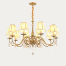 Ljojo Crystal Chandelier Gold Pendant Light for Living Room Dining Bedroom-Farmhouse Church Glam Lighting