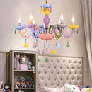 Crystal Led Chandelier European Candle Lustre Restaurant Bedroom Children Room Light Princess Pendant Lamp by Ljojo