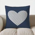 Blue & White Chevron Pattern Pillow Cover for Sofa, Bedroom, Car - Ljojo Brand