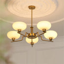 Ljojo Mid Century Bauhaus Cream Glass Chandeliers for Living Room Bedroom Bar