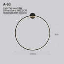 Ljojo LED Round Ring Wall Lamps Modern Home Decor for Living Room and Bedroom